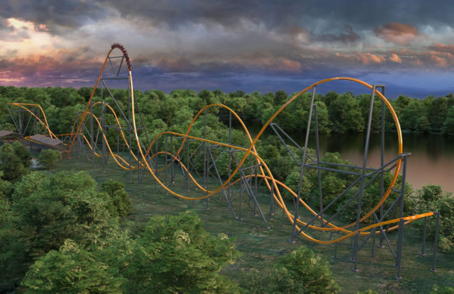 Jersey Devil Coaster - Six Flags Great Adventure wide shot 2